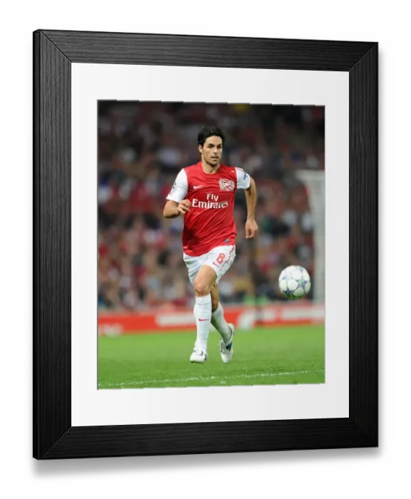 Framed Print : Arsenal's Mikel Arteta Leads 2:1 Victory Over Olympiacos in UEFA Champions League Group F at Emirates Stadium (2011-12) Framed Print : Arsenal's Mikel Arteta Leads 2:1 Victory Over Olympiacos in UEFA Champions League Group F at Emirates Stadium (2011-12)