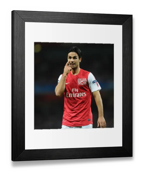Framed Print : Mikel Arteta Leads Arsenal in Champions League Clash Against Olympiacos (2011-12) Framed Print : Mikel Arteta Leads Arsenal in Champions League Clash Against Olympiacos (2011-12)