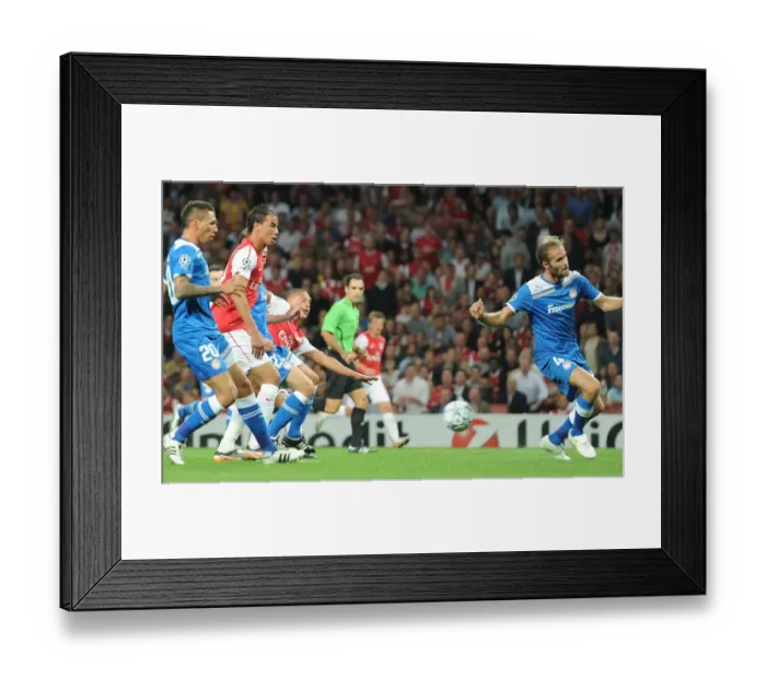 Framed Print : Alex Oxlade-Chamberlain Scores First Arsenal Goal Against Olympiacos in 2011-12 UEFA Champions League Framed Print : Alex Oxlade-Chamberlain Scores First Arsenal Goal Against Olympiacos in 2011-12 UEFA Champions League