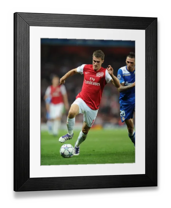 Framed Print : Arsenal's Aaron Ramsey Scores the Winner: Arsenal FC 2-1 Olympiacos, UEFA Champions League, Group F, Emirates Stadium (2011) Framed Print : Arsenal's Aaron Ramsey Scores the Winner: Arsenal FC 2-1 Olympiacos, UEFA Champions League, Group F, Emirates Stadium (2011)