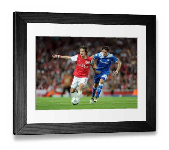 Framed Print : Arsenal's Rosicky Scores Dramatic Winner Against Olympiacos in Champions League Group F Clash at Emirates Stadium
