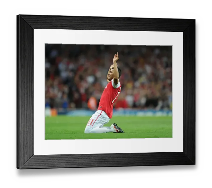 Framed Print : Arsenal's Andre Santos Scores Second Goal Against Olympiacos in 2011-12 Champions League Framed Print : Arsenal's Andre Santos Scores Second Goal Against Olympiacos in 2011-12 Champions League
