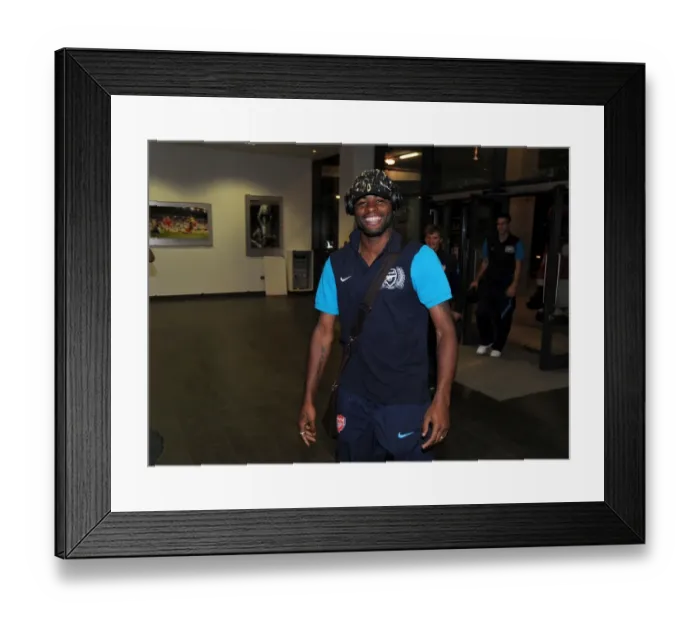 Framed Print : Alex Song's Triumph: Arsenal's 2-1 Victory over Olympiacos in the UEFA Champions League, Group F (September 28, 2011) Framed Print : Alex Song's Triumph: Arsenal's 2-1 Victory over Olympiacos in the UEFA Champions League, Group F (September 28, 2011)