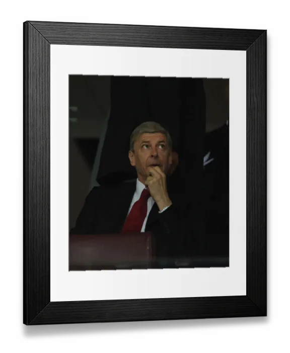 Framed Print : Arsene Wenger Watching Arsenal vs Olympiacos, UEFA Champions League 2011 Framed Print : Arsene Wenger Watching Arsenal vs Olympiacos, UEFA Champions League 2011