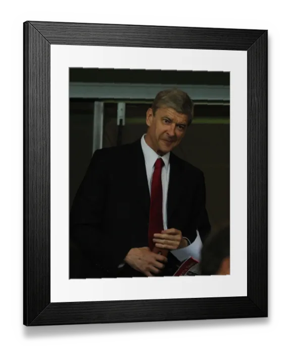 Framed Print : Arsene Wenger Watching Arsenal FC vs Olympiacos FC, UEFA Champions League (2011) Framed Print : Arsene Wenger Watching Arsenal FC vs Olympiacos FC, UEFA Champions League (2011)
