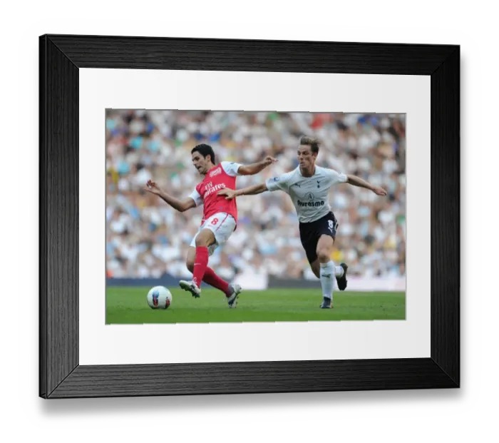 Framed Print : Mikel Arteta vs. Scott Parker: A Tight 2-1 Victory for Arsenal Over Tottenham in the Premier League (2011) Framed Print : Mikel Arteta vs. Scott Parker: A Tight 2-1 Victory for Arsenal Over Tottenham in the Premier League (2011)