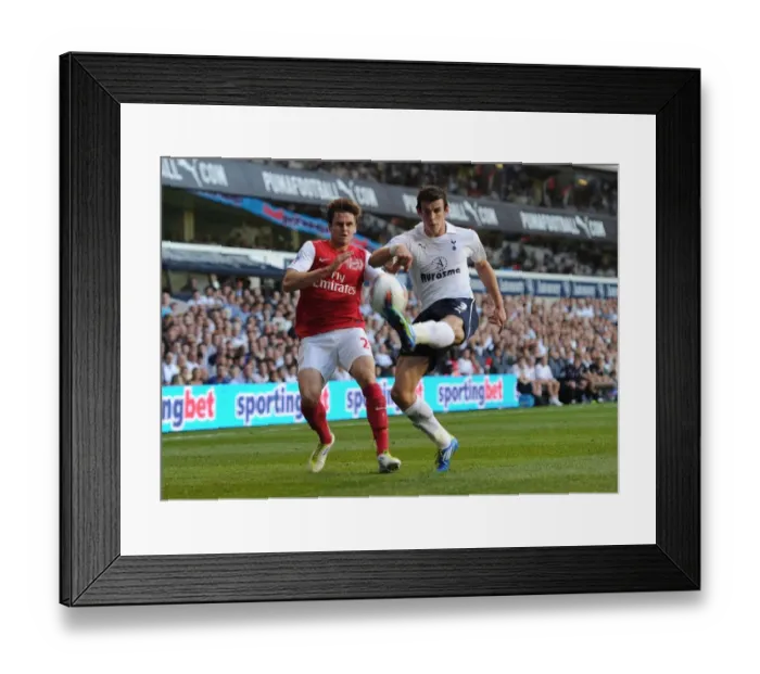 Framed Print : Gareth Bale Strikes Again: Tottenham Hotspur Edge Past Arsenal 2-1 in Premier League Showdown (Carl Jenkinson vs Bale, White Hart Lane, 2011)