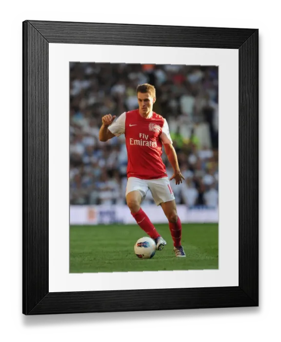 Framed Print : Aaron Ramsey's Goal in a Tight 2-1 Loss: Tottenham Hotspur vs. Arsenal, Premier League 2011-12