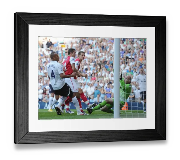 Framed Print : Ramsey Stuns Spurs: Aaron's Dramatic Goal Brings Arsenal Within One Framed Print : Ramsey Stuns Spurs: Aaron's Dramatic Goal Brings Arsenal Within One