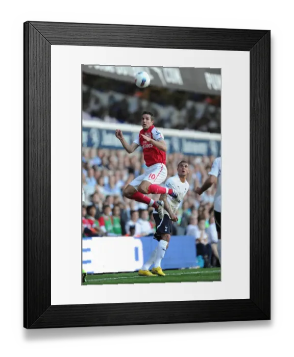 Framed Print : Robin van Persie vs. Kyle Walker: A Rivalry Ignites - Arsenal's 2:1 Loss at White Hart Lane, Premier League 2011-12
