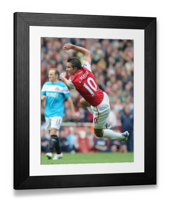 Framed Print : Robin van Persie in Action: Arsenal vs. Sunderland, Premier League 2011-12