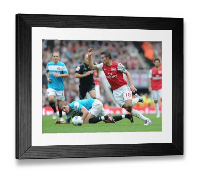 Framed Print : Robin van Persie Outmaneuvers Michael Turner: A Pivotal Moment in Arsenal's 2011-12 Premier League Triumph Framed Print : Robin van Persie Outmaneuvers Michael Turner: A Pivotal Moment in Arsenal's 2011-12 Premier League Triumph
