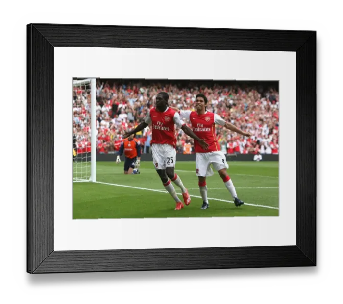 Framed Print : Adebayor's Brace: Arsenal's Dominant 5-0 Win Over Derby County