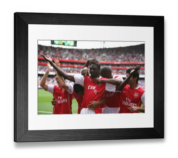 Framed Print : Arsenal's 5-0 Victory: Adebayor's Brace against Derby County (September 22, 2007) Framed Print : Arsenal's 5-0 Victory: Adebayor's Brace against Derby County (September 22, 2007)