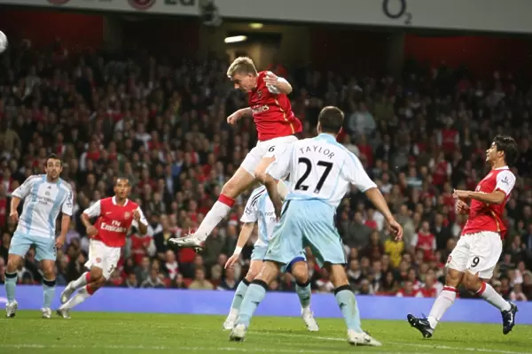 Nicklas Bendtner Scores Arsenal's First Goal: 2-0 vs Newcastle United, Carling Cup, Emirates Stadium (September 25, 2007)