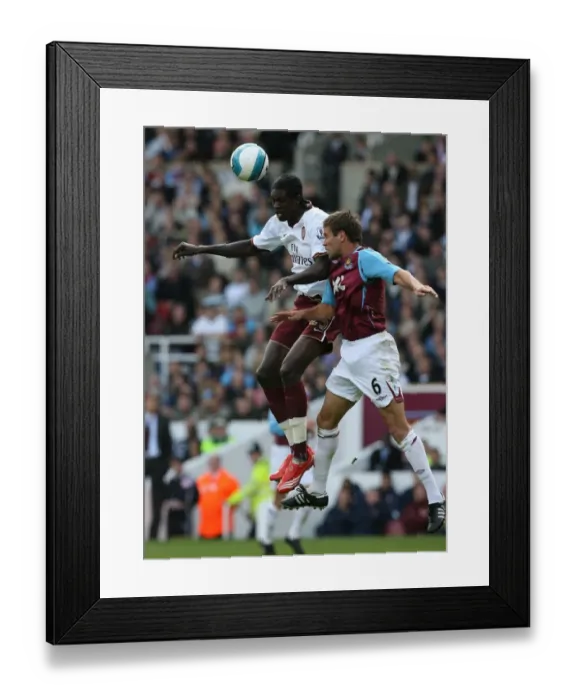 Framed Print : Adebayor's Decisive Strike: Arsenal's 1-0 Victory Over West Ham United at Upton Park, September 29, 2007