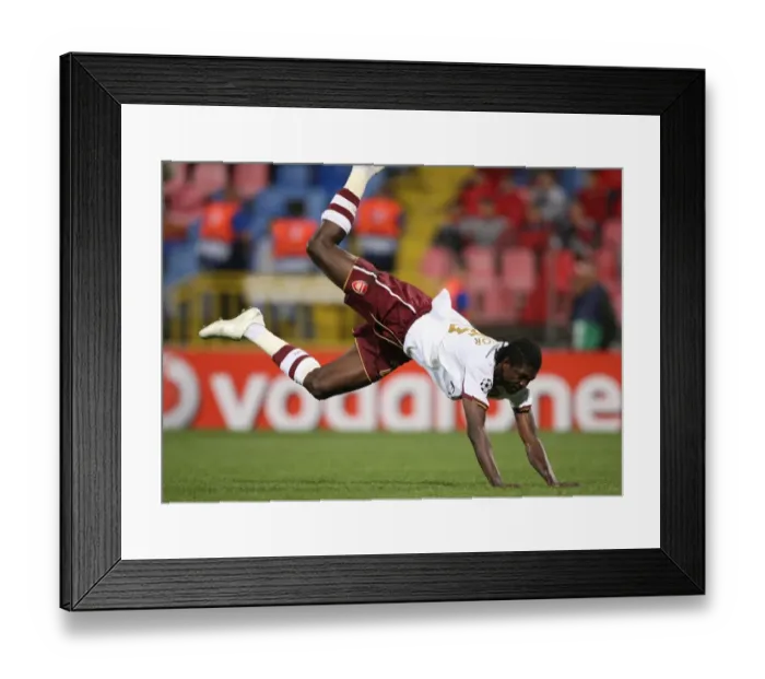 Framed Print : Emmanuel Adebayor's Goal Secures Arsenal's 1-0 Victory Over Steaua Bucharest in Champions League Group H