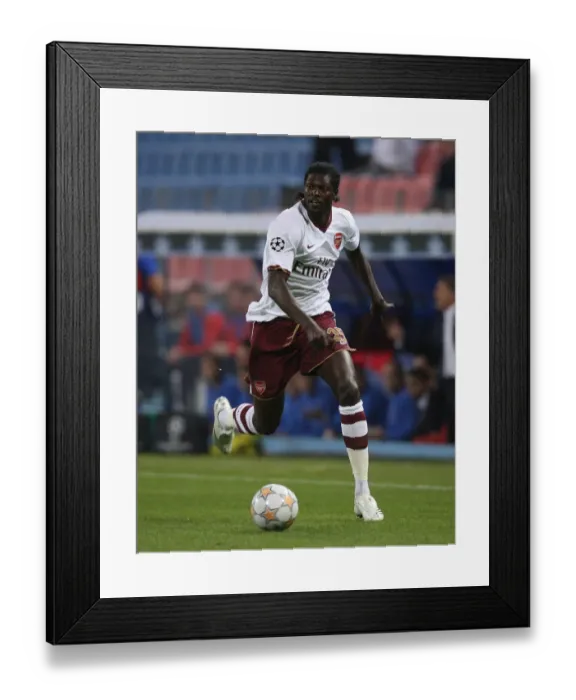 Framed Print : Adebayor's Champion Goal: Arsenal's 1-0 Victory Over Steaua Bucharest in the UEFA Champions League
