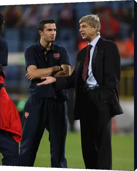 Arsene Wenger the Arsenal Manager and Robin van Persie