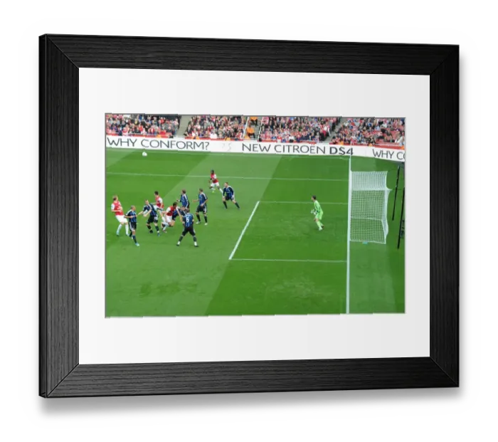Framed Print : Arsenal's Triumph: Crowded Penalty Area as Arsenal Leads 3-1 Over Stoke City in Premier League (2011-2012) Framed Print : Arsenal's Triumph: Crowded Penalty Area as Arsenal Leads 3-1 Over Stoke City in Premier League (2011-2012)