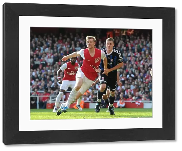 Per Mertesacker (Arsenal) Ryan Shawcross (Stoke). Arsenal 3: 1 Stoke City