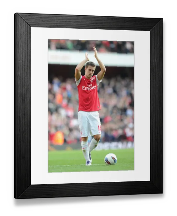 Framed Print : Ramsey's Stunner: Arsenal's Triumph over Stoke City (3-1) in the Premier League, October 2011