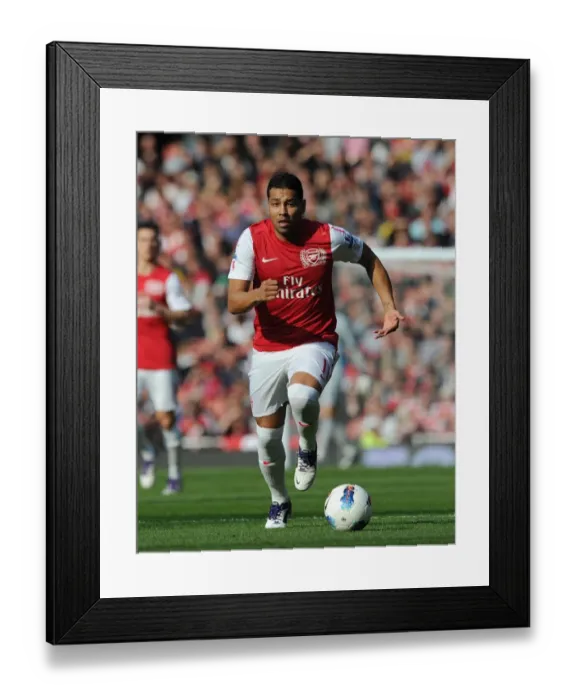 Framed Print : Andre Santos (Arsenal). Arsenal 3: 1 Stoke City. Barclays Premier League