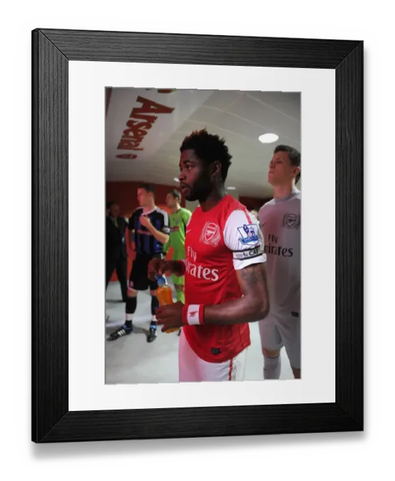 Framed Print : Arsenal's Alex Song Scores in 3-1 Victory over Stoke City in the Premier League, Emirates Stadium, October 2011