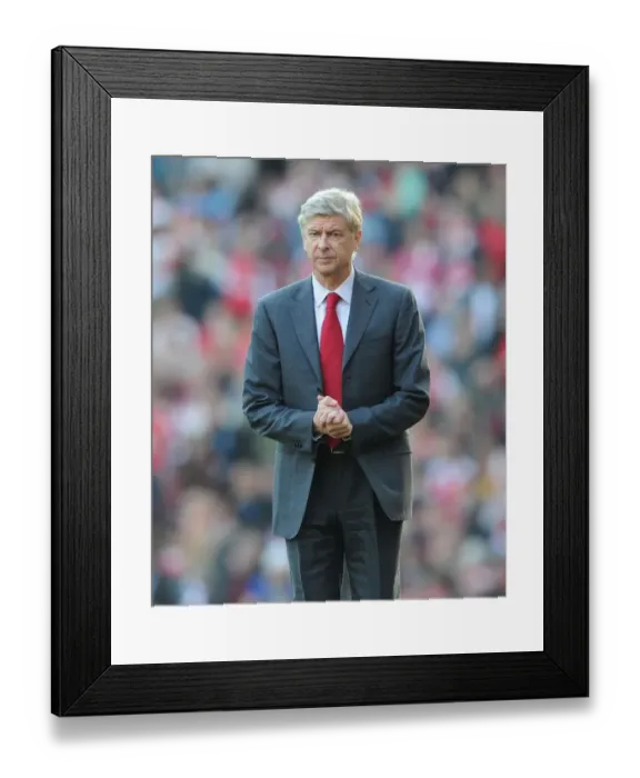 Framed Print : Arsene Wenger Leads Arsenal to a 3-1 Victory over Stoke City in the Premier League (2011-12), Emirates Stadium Framed Print : Arsene Wenger Leads Arsenal to a 3-1 Victory over Stoke City in the Premier League (2011-12), Emirates Stadium