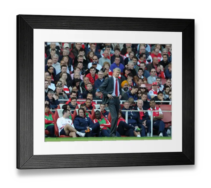 Framed Print : Arsene Wenger the Arsenal Manager. Arsenal 3: 1 Stoke City. Barclays Premier League