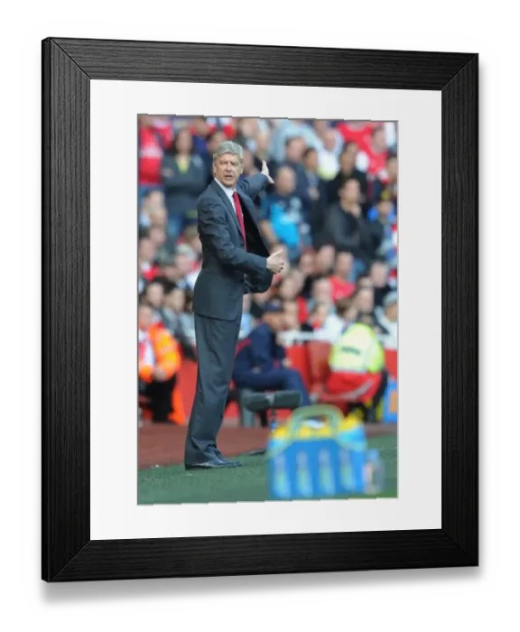 Framed Print : Arsene Wenger and Arsenal Triumph Over Stoke City 3-1 in the Premier League (2011-2012) at Emirates Stadium Framed Print : Arsene Wenger and Arsenal Triumph Over Stoke City 3-1 in the Premier League (2011-2012) at Emirates Stadium