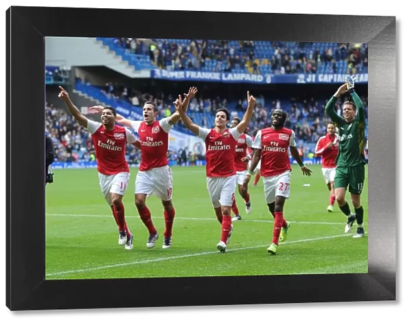Arsenal's Triumph: Robin van Persie and Team Celebrate Win Against Chelsea in Premier League 2011-12