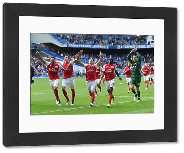 Arsenal's Triumph: Robin van Persie and Team Celebrate Win Against Chelsea in Premier League 2011-12