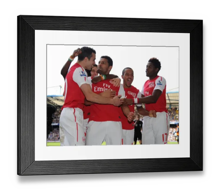 Framed Print : Andre Santos Scores Second Goal: Arsenal's Triumph Over Chelsea in 2011-12 Premier League