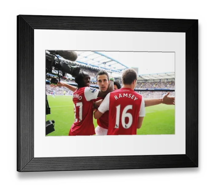 Framed Print : Robin van Persie's Brace: Arsenal's Dominance Over Chelsea (2011-12) Framed Print : Robin van Persie's Brace: Arsenal's Dominance Over Chelsea (2011-12)