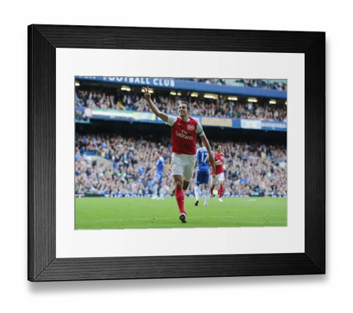 Framed Print : Robin van Persie's Hat-Trick: Arsenal's Triumph over Chelsea (2011-12)