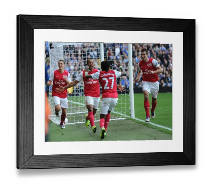 Framed Print : Theo Walcott's Hat-Trick: Arsenal's Triumph Over Chelsea in the 2011-12 Premier League