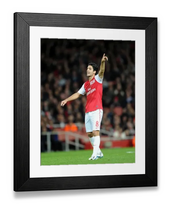 Framed Print : Mikel Arteta (Arsenal). Arsenal 0: 0 Marseille. UEFA Champions League. Group F Framed Print : Mikel Arteta (Arsenal). Arsenal 0: 0 Marseille. UEFA Champions League. Group F