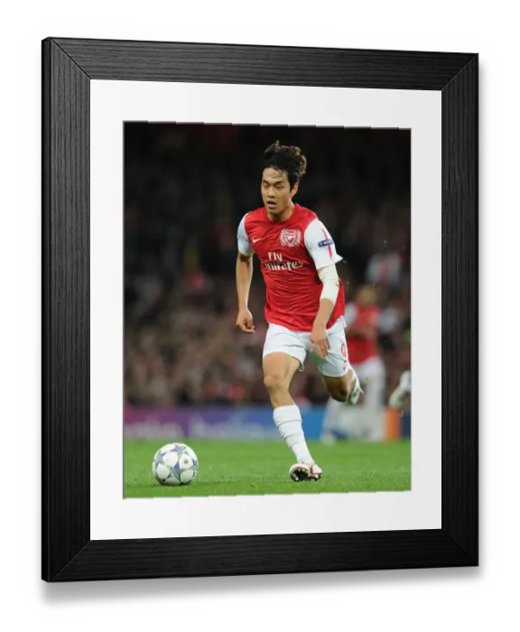 Framed Print : Arsenal's Ju Young Park Faces Off Against Olympique de Marseille in the UEFA Champions League Framed Print : Arsenal's Ju Young Park Faces Off Against Olympique de Marseille in the UEFA Champions League