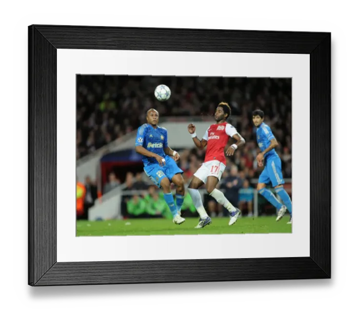 Framed Print : Arsenal vs Marseille: 0-0 Battle of the Midfielders - Song vs Ayew Framed Print : Arsenal vs Marseille: 0-0 Battle of the Midfielders - Song vs Ayew