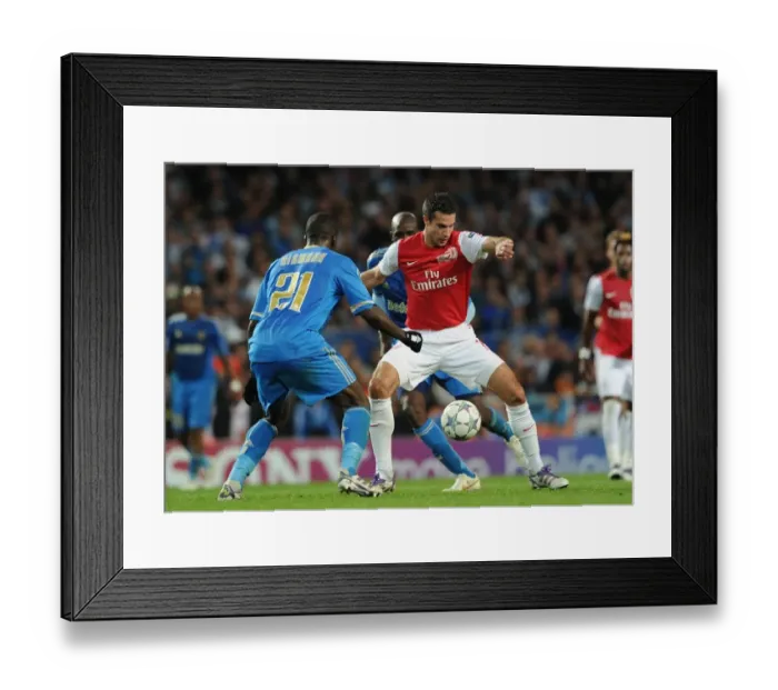Framed Print : Arsenal vs. Marseille: Robin van Persie Clashes with Souleymane Diawara in the 2011-12 UEFA Champions League Framed Print : Arsenal vs. Marseille: Robin van Persie Clashes with Souleymane Diawara in the 2011-12 UEFA Champions League