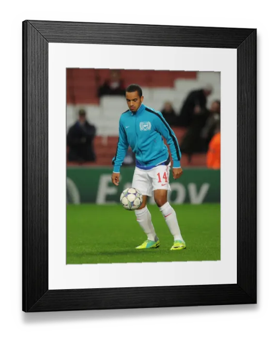 Framed Print : Theo Walcott (Arsenal). Arsenal 0: 0 Marseille. UEFA Champions League. Group F Framed Print : Theo Walcott (Arsenal). Arsenal 0: 0 Marseille. UEFA Champions League. Group F