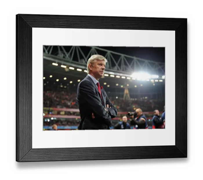 Framed Print : Arsene Wenger and Arsenal FC Face Off Against Olympique de Marseille in UEFA Champions League Group F: The Scoreless Battle at Emirates Stadium (November 1, 2011)