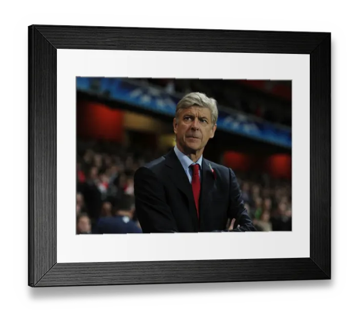 Framed Print : Arsene Wenger: Leading Arsenal FC in the 2011-12 UEFA Champions League Against Olympique de Marseille