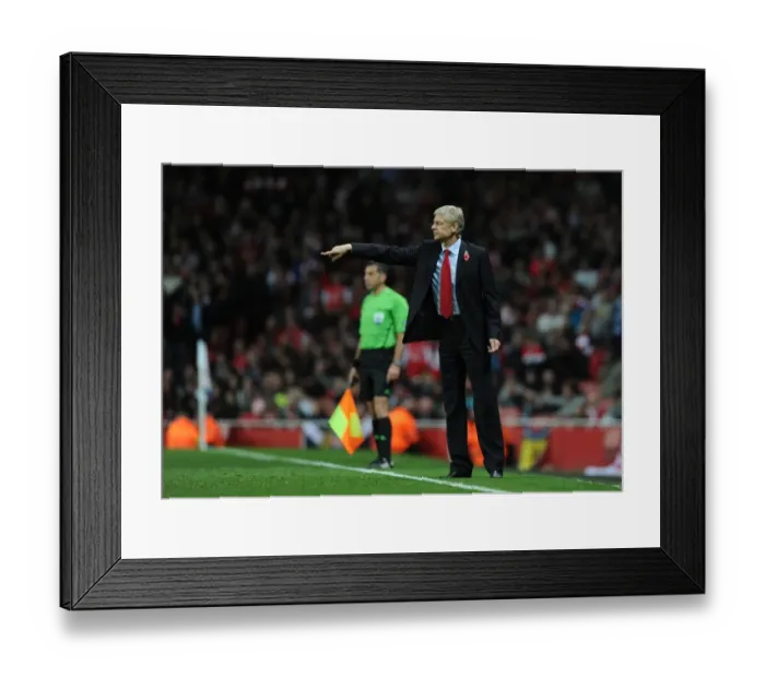 Framed Print : Arsene Wenger Leads Arsenal Against Olympique de Marseille in Champions League (2011) Framed Print : Arsene Wenger Leads Arsenal Against Olympique de Marseille in Champions League (2011)