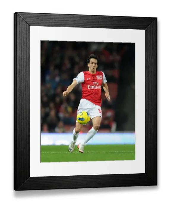 Framed Print : Yossi Benayoun (Arsenal). Arsenal 3: 0 West Bromwich Albion. Barclays Premier League