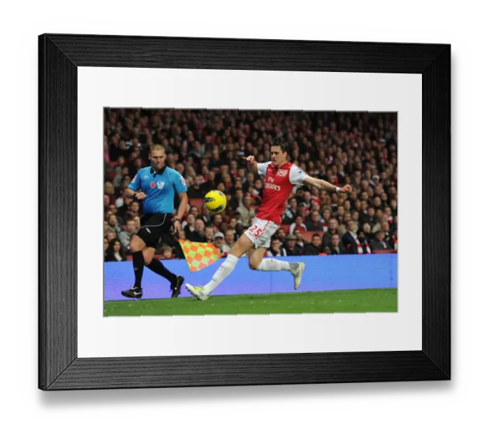 Framed Print : Arsenal's Triumph: Carl Jenkinson Leads 3-0 Victory Over West Bromwich Albion in Premier League (November 5, 2011)