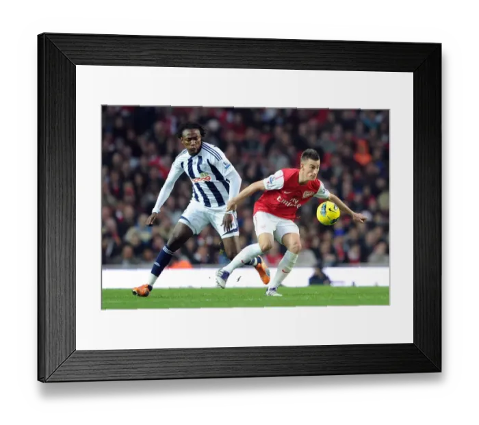 Framed Print : Arsenal Thrash West Brom 3-0: Koscielny's Dominance Over Tchoyi Framed Print : Arsenal Thrash West Brom 3-0: Koscielny's Dominance Over Tchoyi