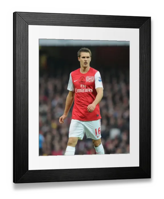 Framed Print : Arsenal's Aaron Ramsey in Action Against West Bromwich Albion, Premier League 2011-12