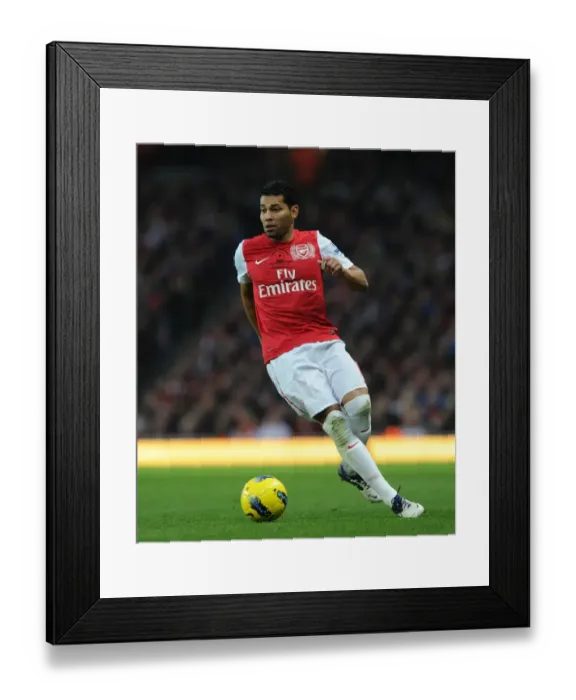 Framed Print : Andre Santos in Action: Arsenal vs West Bromwich Albion, Premier League 2011-12